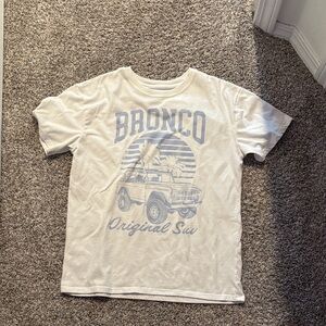 White baggy graphic tee